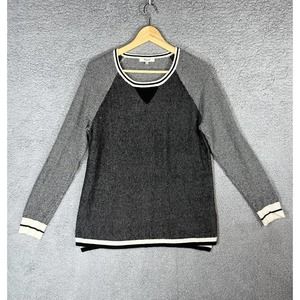 Madewell Tiptone Pullover Sweater Black Style A9504 Medium Lightweight Alpaca